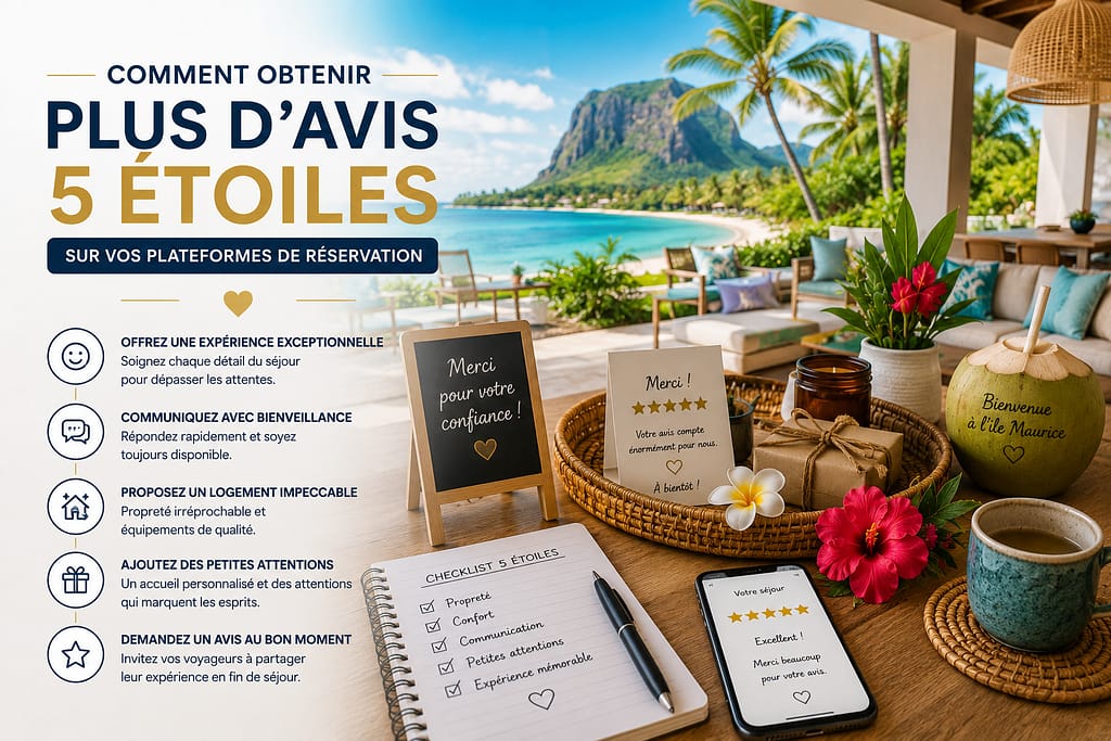 Comment obtenir plus d'avis 5 étoiles sur vos plateformes de réservation